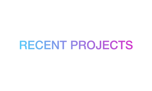 RECENT PROJECTS FONT